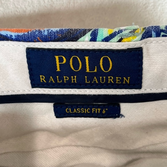 Polo Ralph Lauren Linen Blend 38W 6” Inseam Classic Fit Green Flat Front Shorts - Picture 6 of 10